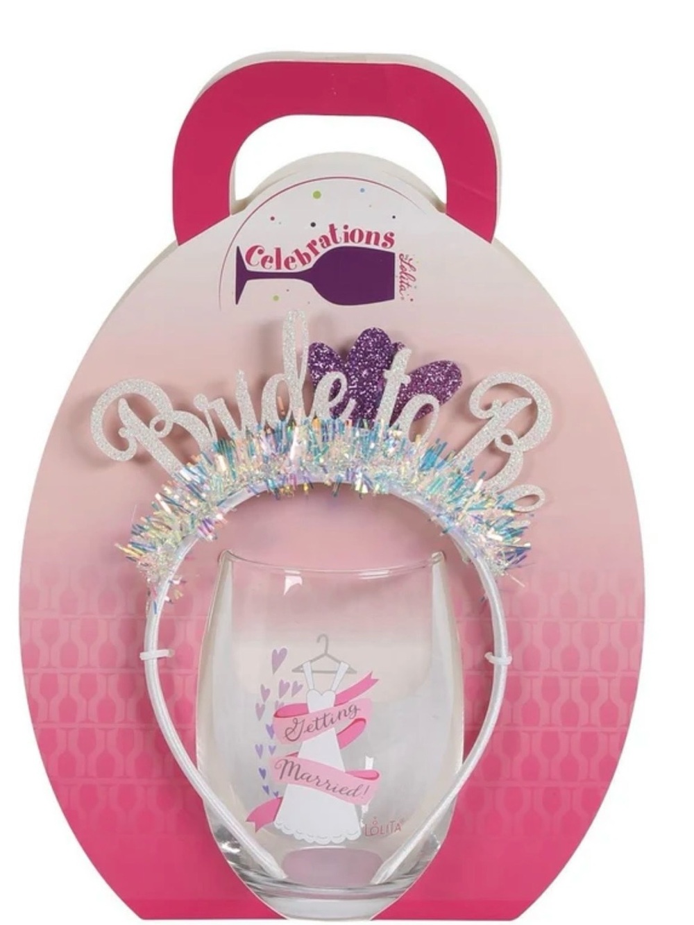 Celebrations Lolita Bride to Be Headband and Glass Gift Set